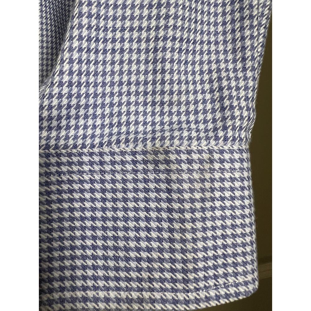 Ted Baker Blue Gingham Check Long Sleeve Button Down Shirt - 15.5, 32/33 - Picture 4 of 11
